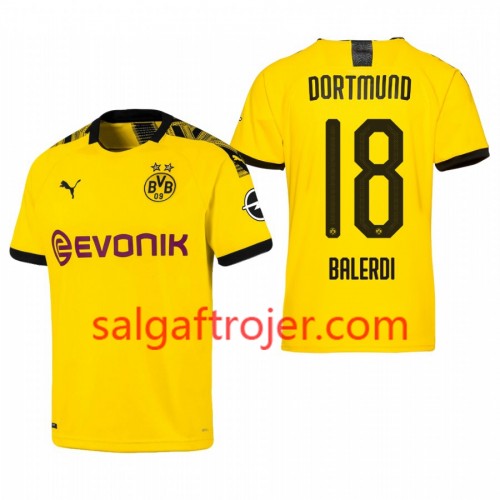 Borussia Dortmund Fodboldtrøjer Leonardo Balerdi 18 Hjemmebanesæt 2019/20 Kort ærmer Borussia Dortmund Fodboldtrøjer Leonardo Balerdi 18 Hjemmebanesæt 2019/20 Kort ærmer
